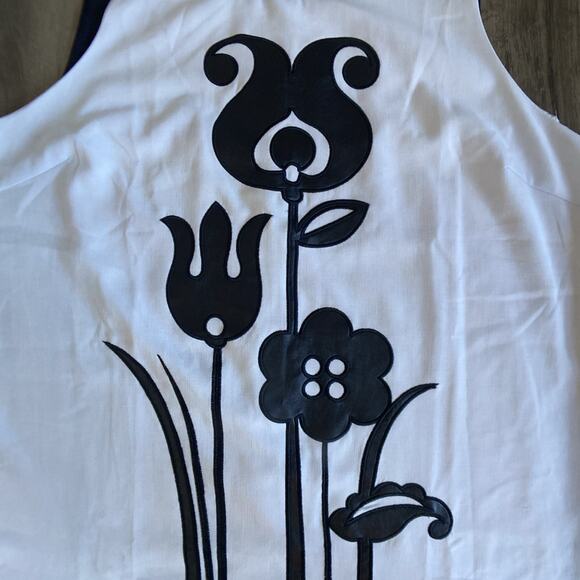 Victoria Beckham x Target Mod Shift Dress Sz 3XL White Black Tulip Applique - Picture 3 of 12